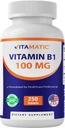 Vitamaattinen B1-vitamiini (Tiamine mononitraattina) 100 mg ... 250 Kasvissyöjätabletit tukevat energiantuotantoa, hermoston toimintaa ja sydänterveyttä.