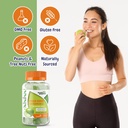 Hapan Apple makuinen C-vitamiini Gummies Mega annos - 1050 mg C-vitamiini - parantaa immuunijärjestelmää ja tukee sydämen terveyttä - Suuri maku ja helppo niellä (2 pakkaus)