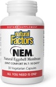 Natural Factors, NEM Natural Eggshell Membrane, edistää yhteistä mukavuutta ja joustavuutta, 30 kapselia