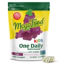 MegaFood Kids Yksi päivä monivitamiini pehmeä purukumia - lapset vitamiineja B-vitamiinia, C-vitamiinia, D-vitamiinia ja E-vitamiinia - ikä 4+, kasvissyöjä, valmistettu ilman 9 ruoka-allergeenit - Rypäleen maku - 30 Chews