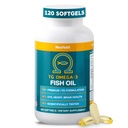 Macuhealth Omega 3 Fish Oil - 1100mg DHA, 1100mg EPA, Eye & Brain Health Supplement, Triglyseridi Formula, 120 Softgels