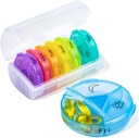 Viikoittain pilleri Organizer, Chrxbei 3 Kertoja päivässä pilleri tapauksessa Järjestäjät 7 päivää, Paksu matka pilleri laatikko 21 suuria osastoja, BPA ilmainen lääketiede Organizer pitää vitamiini, lisäravinteet, kala öljyt