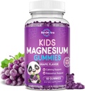 Magnesium Gummies for Kids, Sokeriton Magnesium Citrate Gummies, Great Makeing Rauhallinen Magnesium Gummies for Aikuinen & Kids, Tuki nukkua, Luun ja lihasten terveys, Hermo rentoutuminen, 60 rypäle Gummies