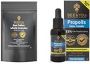 BEE ja Sinä Bundle, Bee Pollen Rakeet, 5oz Bag, 100% Natural Propolis Extract Drops, Ultra Pure, Immuuni tuki täydentää, Superfood, Antipsidantit, Vitamiinit,