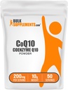 BulkSupplements.com Coenzyme Q10 Powder - Coenzyme Q10 200mg Supplement, Ravintolisä - Gluteeniton, 200 mg per tarjoilu, 10g (0,35 oz) (pakkaus 1)