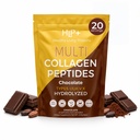 Terveet elävät proteiinit - Hydrolysoidut Multi Collagen Peptides Powder Tyypit I, II, III, V & X - Ruoho Naudasta, Wild Caught Marine, Free Range Chicken - Gluteeniton (suklaa, 8 oz)