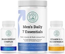 Miesten terveys Vitality Bundle: Aivojen tukikompleksi, miesten päivittäin 7 Essentials, ja D3-vitamiini + K2