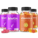NutraChamps Biotin Gummies (2 pakkaus) ja C-vitamiini Gummies (2 pakkaus) 4 Pack Bundle