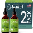 E2H Klorofylli neste tipat - Natural Energy Booster, Immuunijärjestelmän tuki ja sisäinen deodorantti - Piparminttu maku - (2 pullot)
