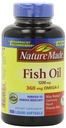 Luonto Made Fish Oil 1200mg, 360 mg Omega-3 100 Liquid Softgels (3 pakkaus)