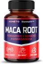 Maca juuri täydentää - Advanced 12-in-1 Formula Ashwagandha, Sarviapila, Panax Ginseng lihasten kasvua, kestävyyttä ja suorituskykyä - valmistettu Yhdysvalloissa (90 Count (Pakkaus 1))