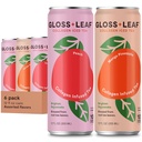 Gloss Leaf Collagen Iced Tea (Zero-sokeri, assorted): Brewed Black Tea Collagen Peptides Protein & C-vitamiini, Beauty & Anti-Aging, 12 Fl Oz, 6 Pack