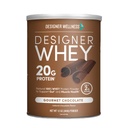 Designer Wellness, Designer Whey, Natural Whey Protein Powder with Probiotics, Fiber, and Key B-Vitamins for Energy, Gluteeniton, Gourmet Chocolate, 12oz