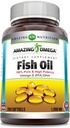 Amazing Omega Fish Oil 1000 mg Softgels Supplement Omega-3, 180 mg EPA. 120 mg DHA .