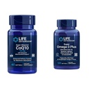 Life Extension Super Ubiquinol CoQ10, jossa on tehostettu mitokondriotuki & Super Omega-3 Plus EPA/DHA-kalaöljy, seesamiöljy, oliiviuute, Krill & Asta