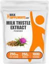 BulkSupplements.com Milk Thistle Extract Powder - kasviperäisiä täydentää, Milk Thistle Supplement - Gluteeniton, 250mg per Tarjoilu, 250g (8.8 oz) (Pack of 1)