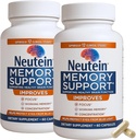 Luonnollinen aivojen Booster muistin, & Aivojen terveys - Extra Strength Plant-Based Cognitive Support Supplement for Aikuinen & Seniors, Made in USA (2 Pack, 120 kapselia)
