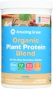 Amazing Grass Organic Plant Protein Blend: Vegan Protein Powder, Uusi proteiini Superfood Formula, All-In-One Ravistus Shake Beet Root, Pure Vanilla, 11 Tarjoilut
