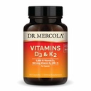 Tri. Mercola-vitamiinit D3 & K2 - Tukee immuuni-, aivo-, sydän-, hengitys- ja luuterveys - GMO-vapaa, gluteeniton ja soijaton - 30 kapselia (30 annosta)