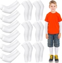 Panitay 6 Set Ekseema Käsivarsi ja jalkahihat Scratch Elastic Arm Hihat Kynsien Wrap Ekseema Kansi kutina ja märkä hoito(Kid,Valkoinen)