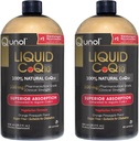 Qunol Liquid CoQ10 100mg, Superior Absorption Natural Supplement Form of Coenzyme Q10, Antioksidantti Heart Health, Orange Ananas Flavored, 60 tarjoilua, 20,3 oz pullo, pakkaus 2