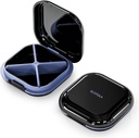 Pieni pilleri tapauksessa, matka pilleri laatikko, Kannettava pilleri organizer, pilleri kontti tasku 4 Osastot, Daily Compact Travel Medicine Holder for Vitamiinit lääkkeiden (musta)