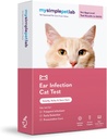 MySimplePetLab Cat Ear Infektio testi Kit, Eläinlääkärin hyväksytty, Havaitsevat Hiiva & Bakteeri, Mail-in Kit, Nopeat tulokset, Helppo kotikäyttö haiseva, kutiava korvat, tukee kissan korvan terveys