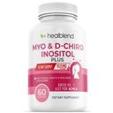 Myo & D-Chiro Inositol Plus täydennysosa Blend, Hormonaalinen tasapaino, terve ovulaatio ja yleinen hyvinvointi tuki naisille, hedelmällisyys ja raskaus Terveys, 60 kapselia