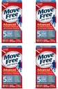 Move Free Advanced Plus MSM ja D3-vitamiini, 80 tablettia - Joint Health Supplement with Glukosamiini ja kondroitin (Pack of 4)