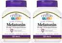 21st Century Melatoniini 10 Mg Pitkäjulkaisu, 120 Luku (Pakkaus 2)