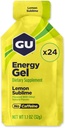 GU Energy Original Sports Nutrition Energy Gel, Vegan, Gluteeniton, Kosher, ja Dairy-Free On-The-Go Energy tahansa workout, 24 count, Lemon Sublime