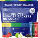 Keto Vitals Electrolytes Powder Packets with Energy, Immuniteetti, uni lisätyt edut ... Tehostaa energiaa, vahvistaa immuniteettia, parantaa unta...