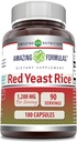 Hämmästyttävä Formula Red Yeast Rice 1200mg per tarjoilu kapselit täydennysosat Ei-GMO 