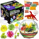 Original Stationery Dinosaur Crystal Growing Kit - Multicolor, 17-piece, Ikä 7 & Up - DIY Science Terrarium Kit sammal & Dino Figures - Kasvata omat kristallit - Pojat Syntymäpäivälahjat