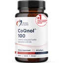 Designs for Health CoQnol 100mg - CoQ10 Ubiquinol Superior Biosability + Exclusive Absorption Technology - Double CoenzymeQ10 Boost with GG - Heart, Terve ikääntyminen + Cell Support (60 Softgels)