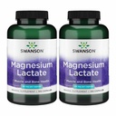 Swanson Magnesiumlaktaatti - Mineraali Supplement Edistävät lihasten ja luun terveys tuki - Laktoositon laktaatti Mineral Form hellälle imeytymiselle - (120 kapselia, 84 mg Each) 2 pakkaus