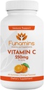 C-vitamiini Gummies, 250 mg per tarjoilu, 60 Count, Vegan, Antioxidantti, Immunosupport, Lihas, nivelet; lapsille ja aikuisille; Orange Flavor