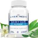 Vuotava Gut Repair Natural Gut Health Supplement Glutamiini Organic Slippery Elm NAG Marshmallow Root Aloe Vera MSM Quercetin Bromelain Edistää ruoansulatuskanavan Ease, Gut Wellness 1000mg 60 Caps