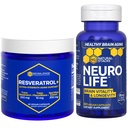 NeuroLife & Resveratrol lisäosa Bundle - tukee pitkäikäisyys & aivojen ikääntyminen* - 120 Kapselit yhteensä