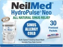 NeilMed HydroPulse Neo. Multi-Speed Electric sykkivä Nasal Sinus kastelujärjestelmä 30 Sinus Rinse Premic Packets.