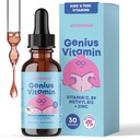 JoySpring Kids B Complex B-vitamiini monimutkainen neste drops kanssa Elderberry, Sinkki & C-vitamiini . Tuki yleistä hyvinvointia (1 fl oz) 30 Tarjoilut