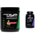 PRE JYM 30 Tarjoilu Ananas Mansikka & JYM ZMA Sinkki/ Magnesium kapselit täydentää 90 kasvissyöjä kapselit