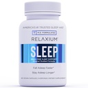 Relaxium Sleep Aid, 14 päivän toimitus, ei-luontotyyppi, ravintolisä parempaan uneen, huumeeton, stressin lievittäminen, magnesium, melatoniini, GABA, kamomilla, Valmistettu Yhdysvalloissa (28 vegaaninen kapselit)