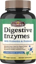 Dgestive Enzymes Plus Probiootit ja prebiootit, 22 digestiivinen entsyymit Amylaasi, Proteaasi, laktaasi & enemmän, suurin vahvuus, terveiden digestio, vegan, ei-GMO, 30 kapselia