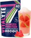 Vitalyte Electrolyte Powder Drink Mix, Isotonic Electrolyte Hydration Mix, Gluteeniton Post Treenout Powder, Pakkaus 1, 35 oz., Watermelon Flavor