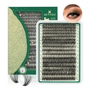 Lash Clusters 280Pcs silmäripsiklusterit KEYYOU 60D D Curl 9-18MIX Clusters Lashes Paksu Super Soft Wispy DIY silmäripsien laajennus kotona(60D-D,9-18MIX)