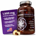 OmniBiotics Organic Evening Primrose Oil for Women Kliininen vahvuus 1500 mg per kapseli, 10% GLA, kylmäpaineinen, ei-GMO, Hormonitasapaino naisille 120 Vegan Softgel Kapselit