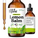 Wild & Organic Lemon Balm Tincture - Mielialan tuki täydentää - Melissa Lemon Balm Leaf Extract Drops - Vegan, sokeria & alkoholiton Calming Supplement - 4 fl oz