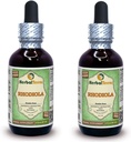 Rhodiola (Rhodiola Rosea) Glyseriitti, Luomukuivatut juuria Alkoholiton nesteuute (Brandin nimi: HerbalTerra, ylpeästi valmistettu Yhdysvalloissa) 2x2 fl.oz (2x60 ml)