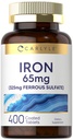 Carlyle Iron Ferrous Sulfate 325 mg, 65 mg ... 400 tablettia...